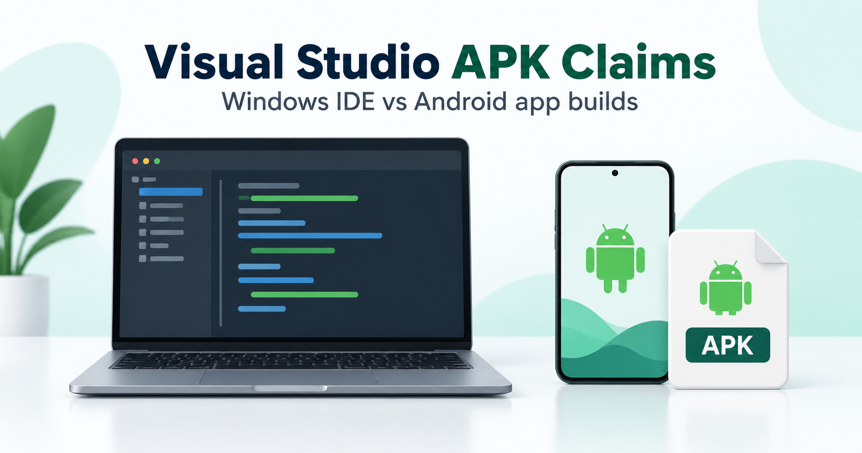 Laptop development environment separated from an Android phone and APK package