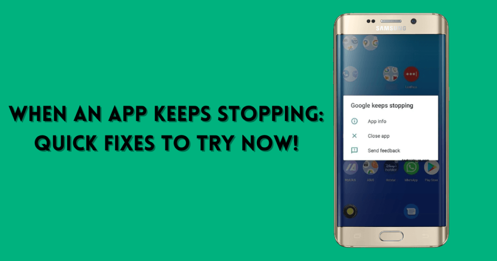 when an app keeps stopping